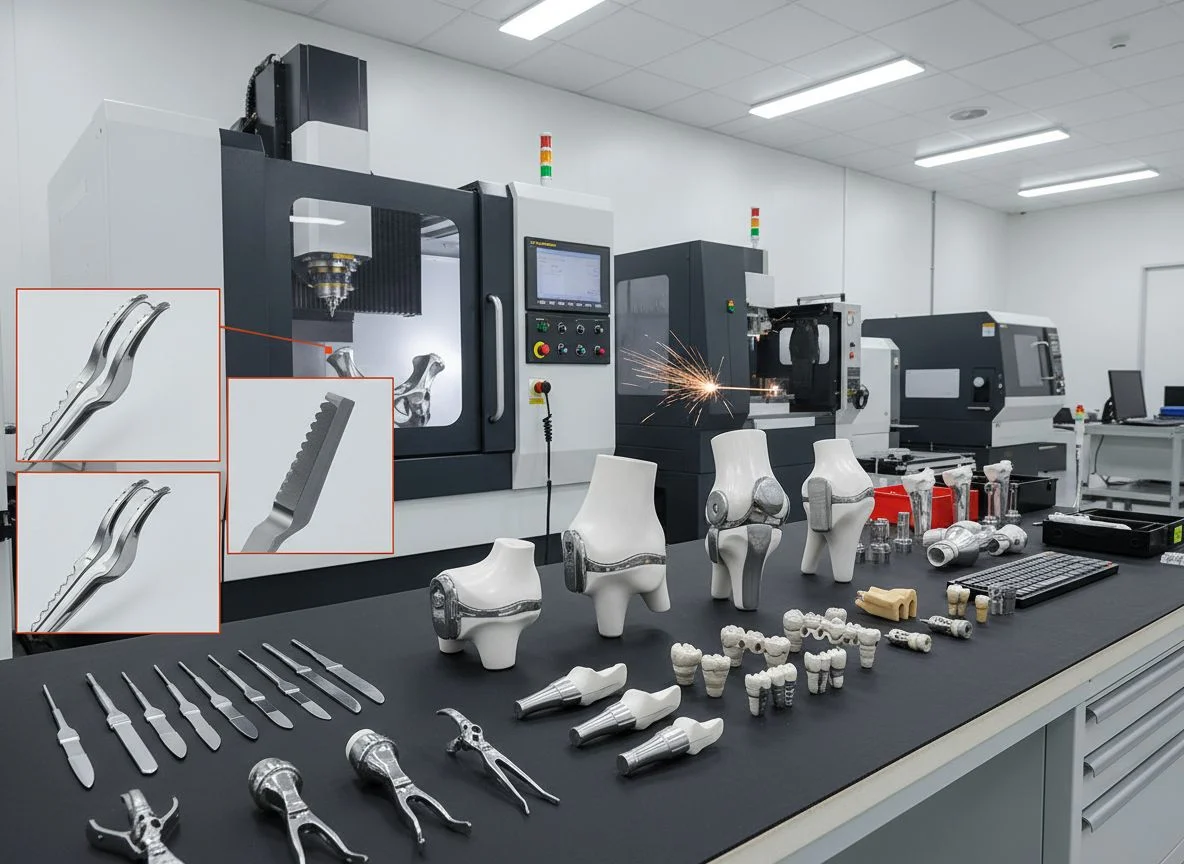 Swiss medical machining for micro screws and orthopedic implants
