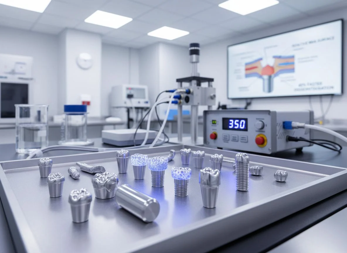 Titanium biomedical coating for implants