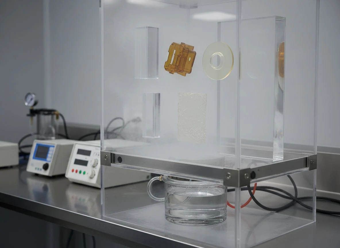 Vapor polishing process on polycarbonate optical part