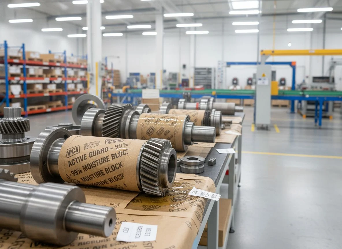 VCI paper and anti-rust packaging for steel CNC parts