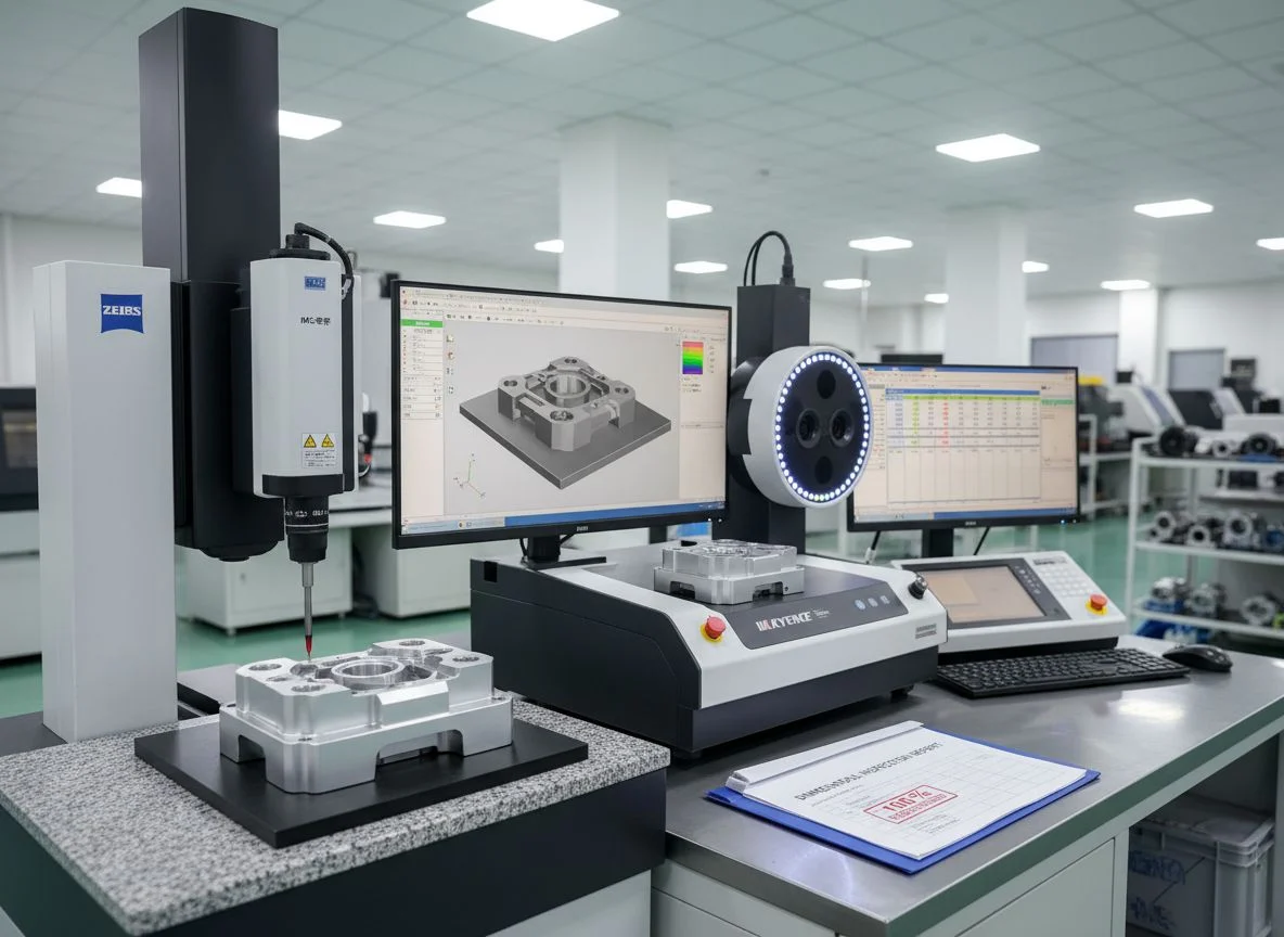 ZEISS CMM dimensional inspection report for CNC parts